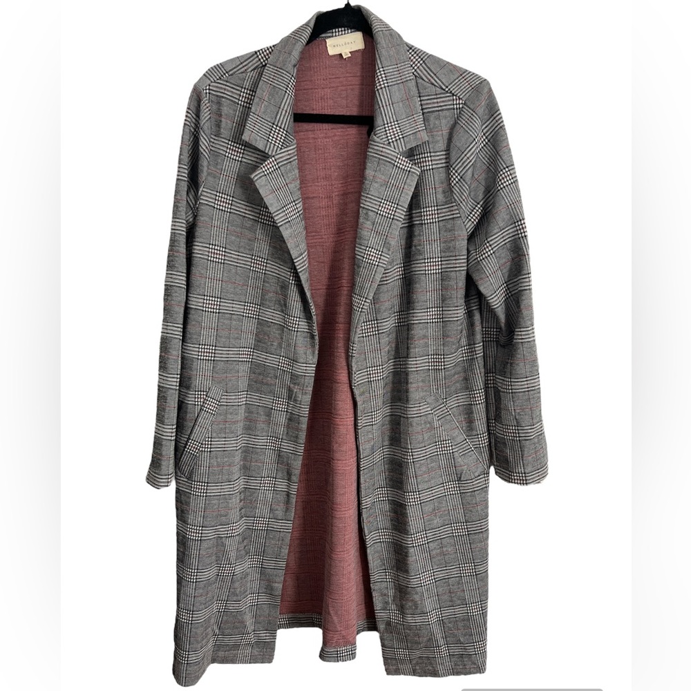 Soft gray trench coat, size M, brand Melloday